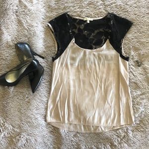 Just Ginger Sateen and Lace Blouse